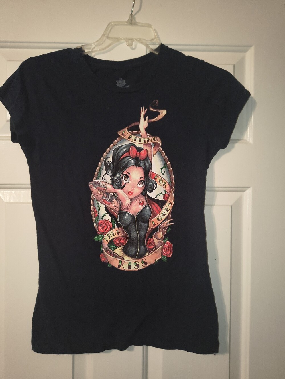 TeeFury Snow White Tattoo Style Graphic Tee – Size M